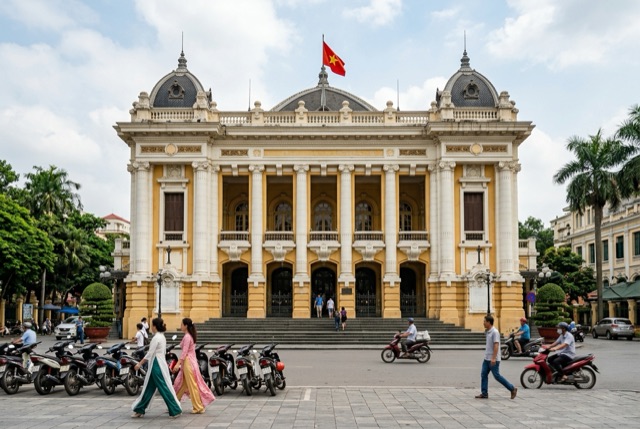 Mặt tiền Nhà hát Lớn Hà Nội