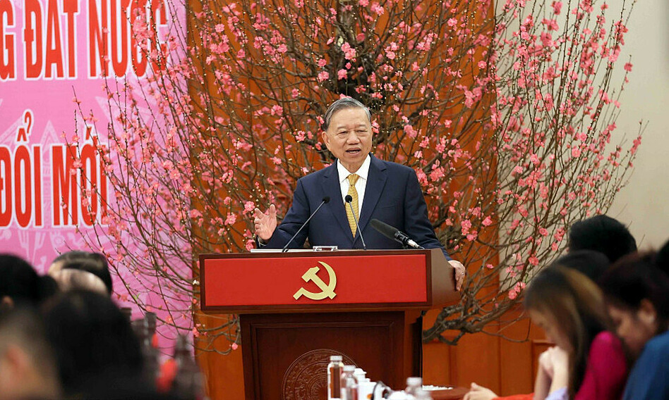 Tổng Bí thư Tô Lâm phát biểu tại chương trình Xuân Quê hương 2026