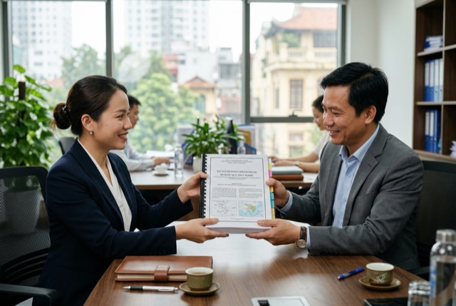 Bàn giao hồ sơ kết quả song ngữ