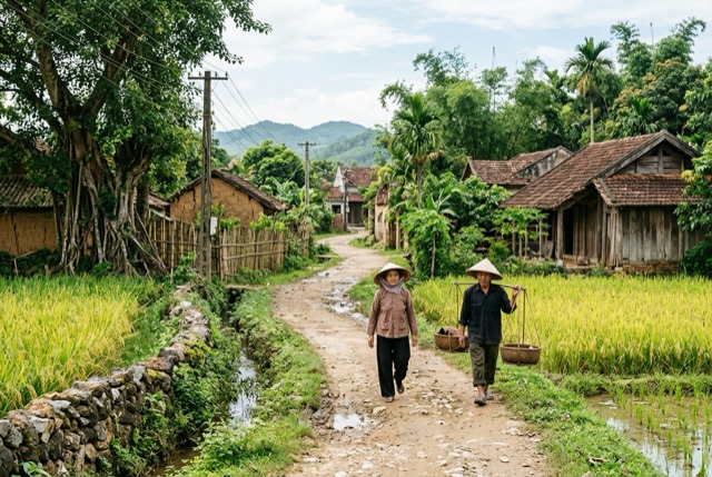 Đường làng quê Bắc Bộ